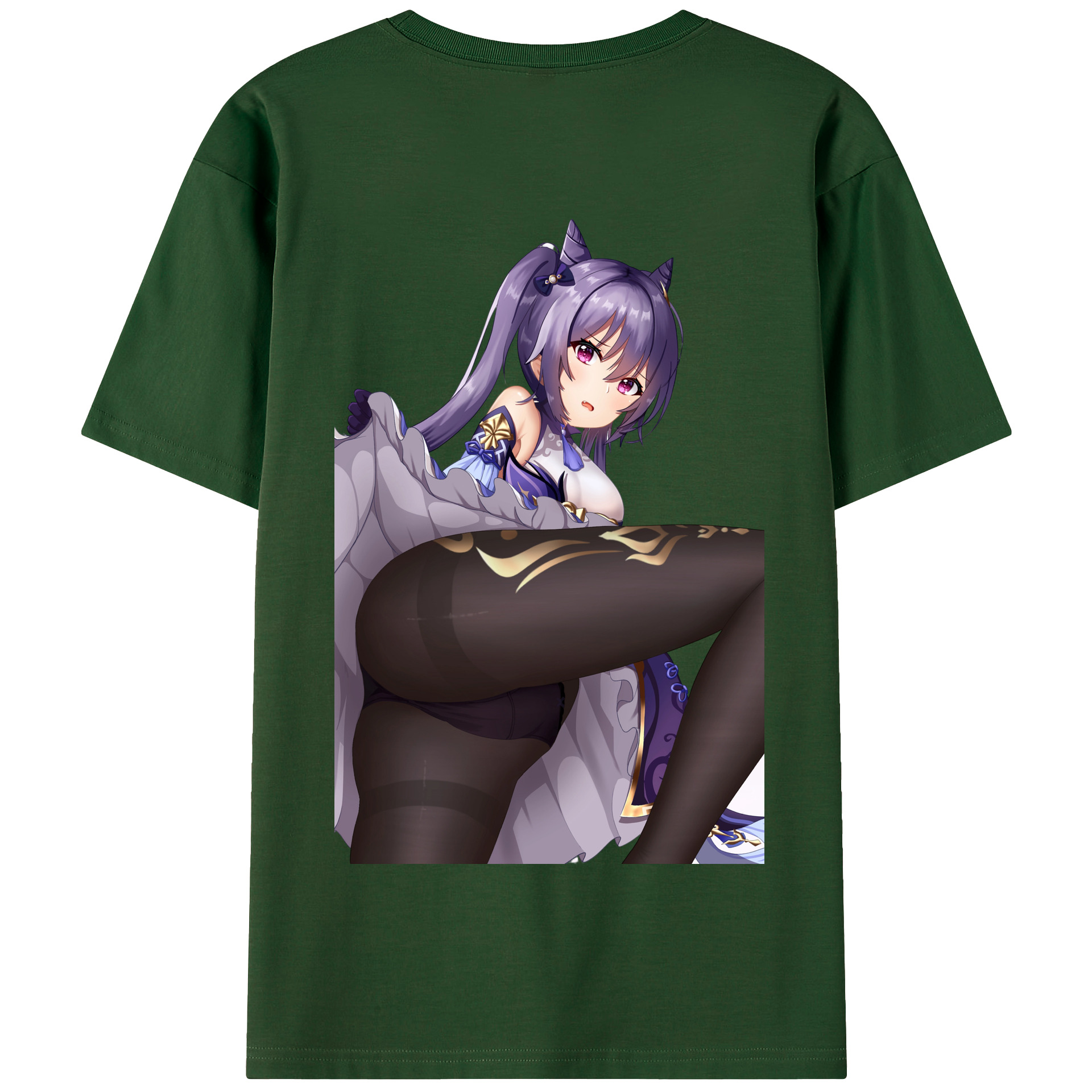げんし神 刻晴 こくせい genshin Kokusei 綿100％半袖Tシャツ（背面プリント）